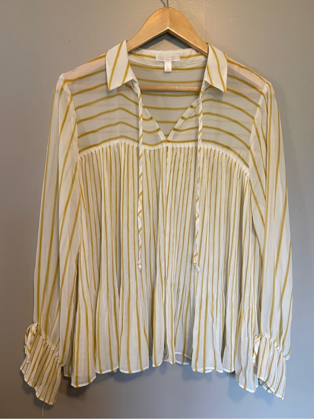 Lauren Conrad Sheer Striped Blouse